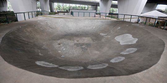 Kondisi Tidak Terawat Skatepark Slipi