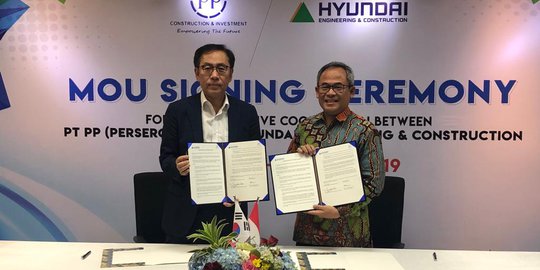 PT PP Gandeng Hyundai Eksplorasi Peluang Bisnis Konstruksi
