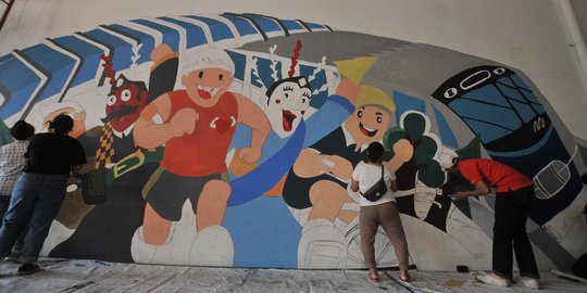 Warna-Warni Mural Sambut HUT DKI Jakarta