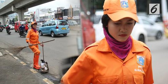 Sellha PPSU Cantik yang Pernah Viral, Ditabrak Motor Saat Menyapu Jalan