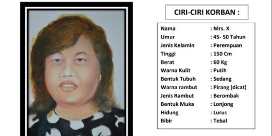 Polisi Sebar Sketsa Wajah Korban Pembunuhan di Bekasi, Ini Ciri-Cirinya