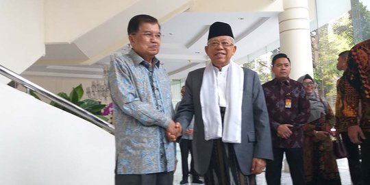 Ma'ruf Amin Bertandang ke Kantor JK, Bahas Tugas Wapres