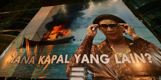 Sejak Menjabat Menteri, Susi Pudjiastuti Telah Tenggelamkan 516 Kapal Asing