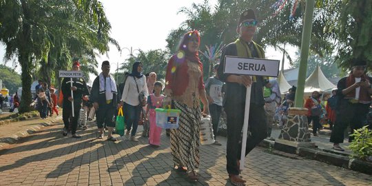 Meriahnya Pawai Lebaran Orang Depok di Sawangan