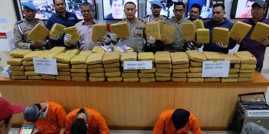 Peredaran 150 Kg Ganja Asal Aceh di Tangerang Digagalkan Polisi