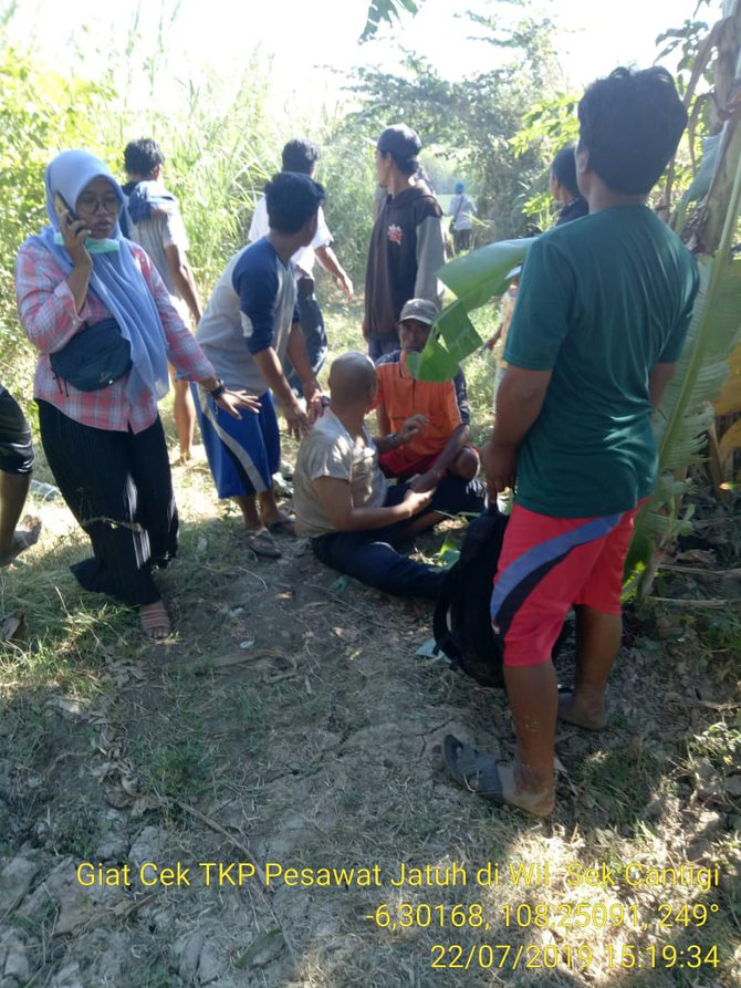 pesawat cesna jatuh di indramayu