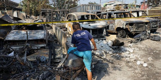 Penampakan Sisa Kebakaran di Pademangan yang Hanguskan Belasan Mobil