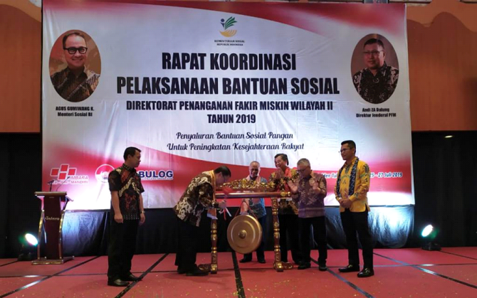 rakor pelaksanaan bantuan sosial direktorat penanganan fakir miskin wilayah ii tahun 2019