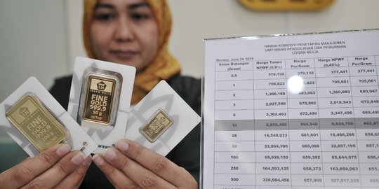 Harga Emas Turun Rp8.500 Hari ini Menjadi Rp702.500 per Gram