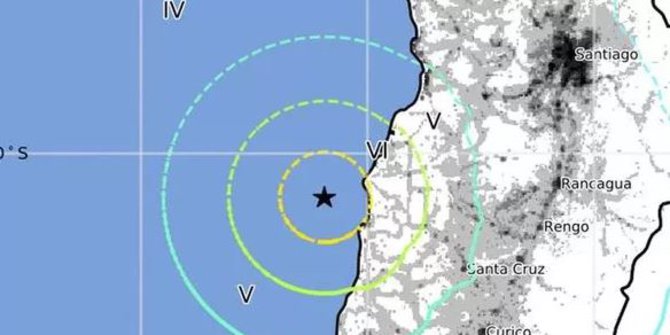 Gempa Magnitudo 6,8 Guncang Pesisir Chile Selama Beberapa Menit