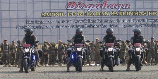 Peringatan HUT Satpol PP dan Satlinmas di Monas