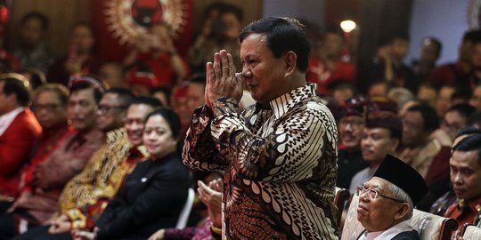 Prabowo Subianto Disambut Meriah di Kongres V PDIP