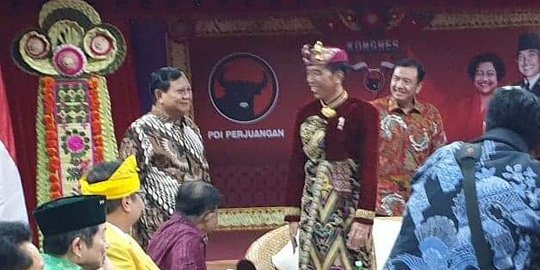 Ada Budi Gunawan Saat Prabowo, Megawati dan Jokowi Bertemu di Kongres PDIP
