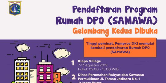 Pemprov DKI Buka Gelombang Kedua Rumah DP 0 Rupiah | Merdeka.com