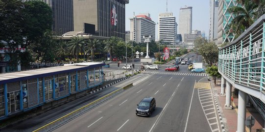 CFD Ditiadakan, Begini Suasana Bundaran HI-Thamrin Saat Idul Adha