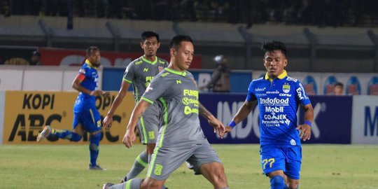 hasil shopee liga 1 2019: persib bandung ditahan imbang borneo fc dengan skor 2-2