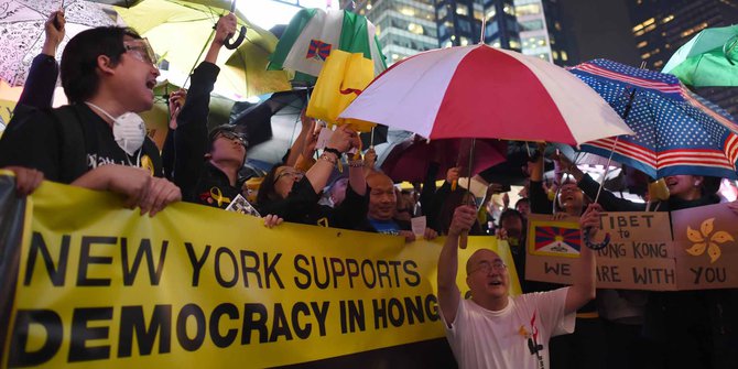 60.000 Masyarakat Serukan Kebebasan untuk Hong Kong