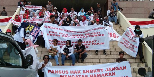 Pendukung Gubernur Nurdin Abdullah Padati DPRD, Kawal Paripurna Angket Pemakzulan