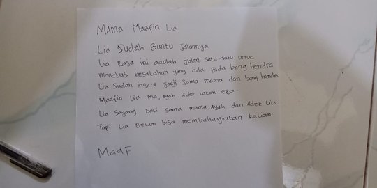 Mahasiswi Tewas Gantung Diri, Ditemukan Surat 'Maaf untuk Mama'