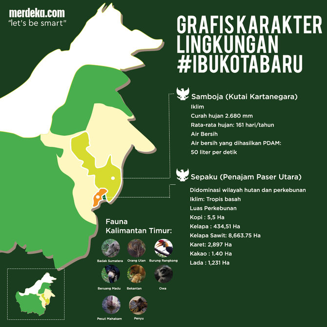 infografis calon ibu kota baru