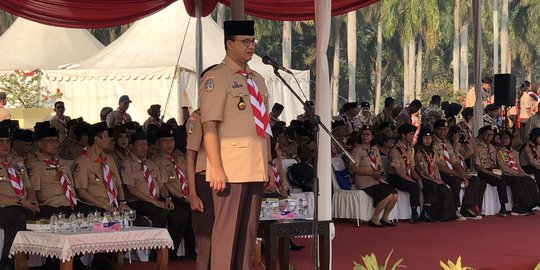 Anies Baswedan Ajak Pramuka Berperan Tangani Masalah Sosial dan Lingkungan