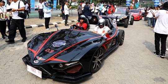 Usai Tempuh Jarak 900 Km, Mobil Listrik ITS Tiba di Jakarta