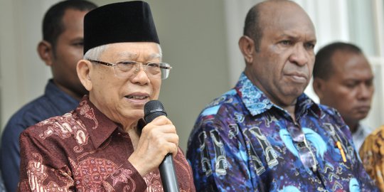 Ma'ruf Amin Janji Menjaga Keutuhan dan Kedamaian Papua