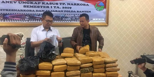 Bandar Narkoba di Serang Simpan 82 Kg Ganja Dalam Septic Tank