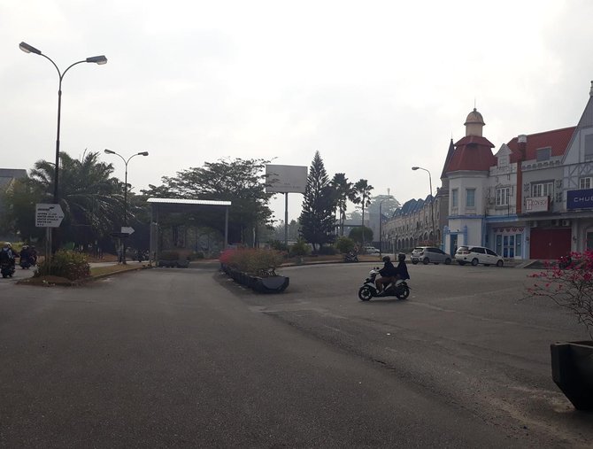 kabut asap di kota penyangga ibu kota baru