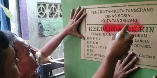 Cegah Bansos Salah Sasaran, Rumah Warga Miskin di Kota Tangerang Diberi Label