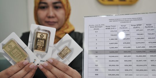 Akhir Pekan, Harga Emas Antam Kembali Naik Menjadi Rp763.000 per Gram