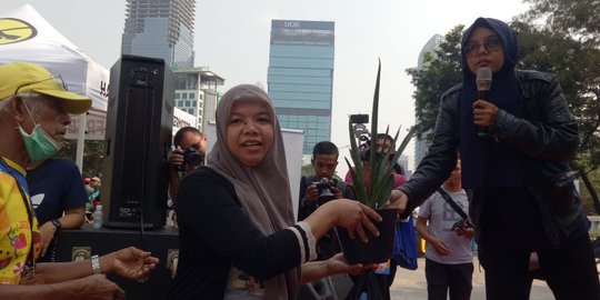 Pemprov DKI Bagikan 100 Tanaman Lidah Mertua di CFD