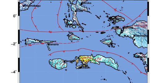 Pagi Ini, Ambon Diguncang Gempa Magnitudo 6.8 dan Labuan Bajo 5.0