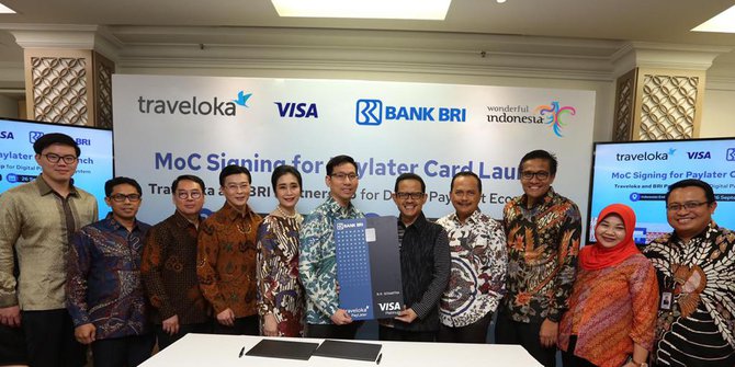 Hasil gambar untuk foto Gandeng Traveloka, BRI