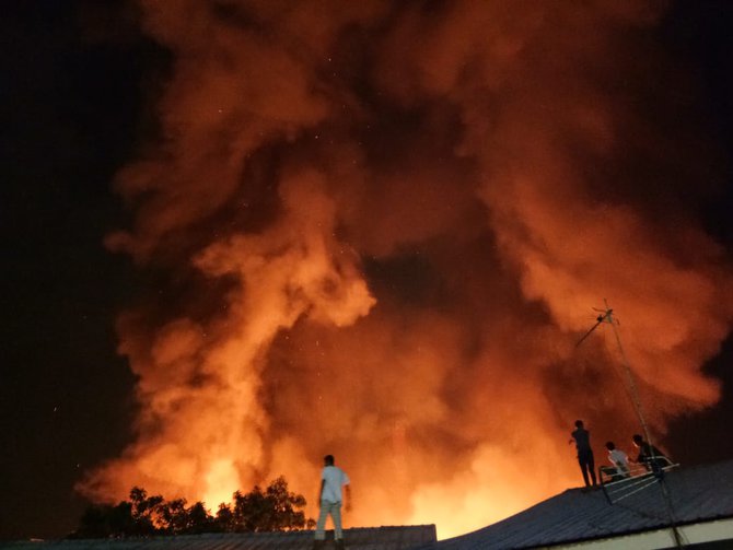 kebakaran di gang langgar medan