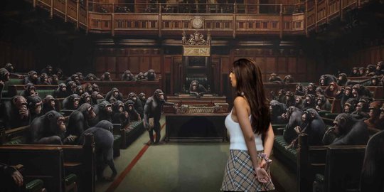 Lukisan Seniman Jalanan Banksy 'Devolved Parliament' Terjual Rp172 Miliar