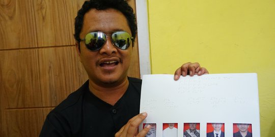 Menengok Penyandang Tuna Netra Memberikan Hak Suaranya di Pilkades Banyuwangi