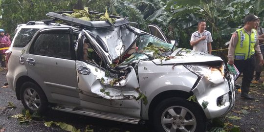 Mobil Tertimpa Pohon, Tiga dari Sembilan Penumpang Meninggal Dunia