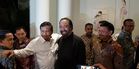 Usai Bertemu Prabowo, Paloh Ngaku Tak Masalah Gerindra Gabung Koalisi Jokowi