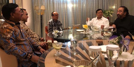 Usai Pertemuan, Prabowo dan Surya Paloh Sepakat Amandemen UUD 1945 Menyeluruh