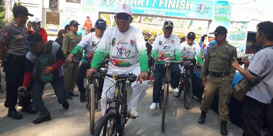 Peserta Membludak di Gowes Nusantara Demak