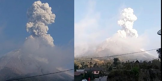 Merapi Erupsi, Dusun Stabelan Boyolali Diguyur Hujan Abu
