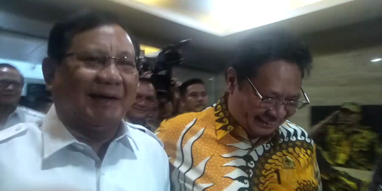 Tiba di Golkar, Prabowo dan Airlangga Langsung Gelar Pertemuan Tertutup