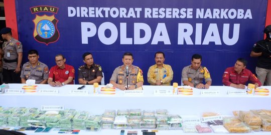 Polisi Gagalkan Penyelundupan 89 Kg Sabu dan 24 Ribu Ekstasi di Riau