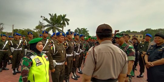 Jelang Pelantikan Presiden, Personel Gabungan Amankan Perbatasan Banten-Jakarta