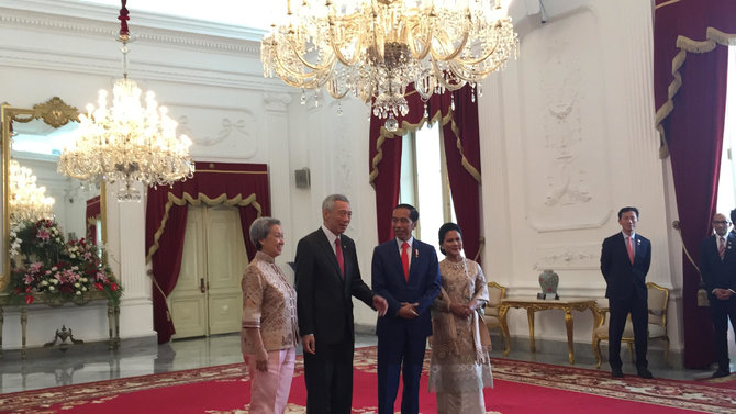 jokowi menerima pm singapura lee hsien loong