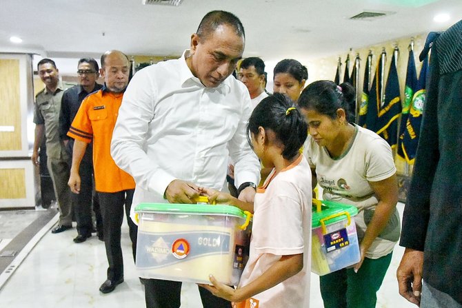 pengungsi wamena tiba di medan