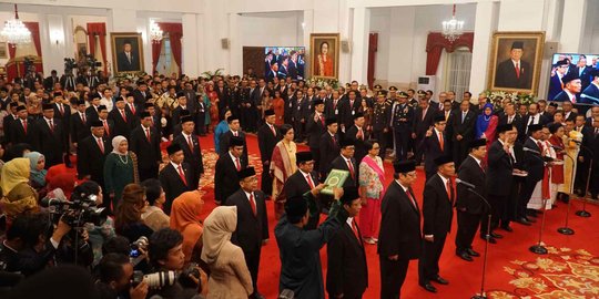 Megawati hingga Surya Paloh Hadiri Pelantikan Menteri Kabinet Jokowi-Ma'ruf