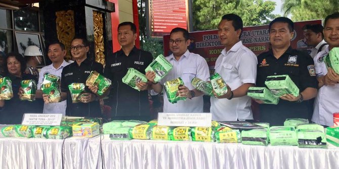 3 Pria Berkerabat Kirim 30 Kg Sabu-Sabu dari Aceh ke Medan