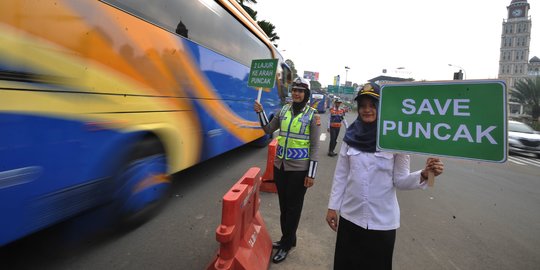 Uji Coba Sistem Kanalisasi 2-1 Jalur Puncak